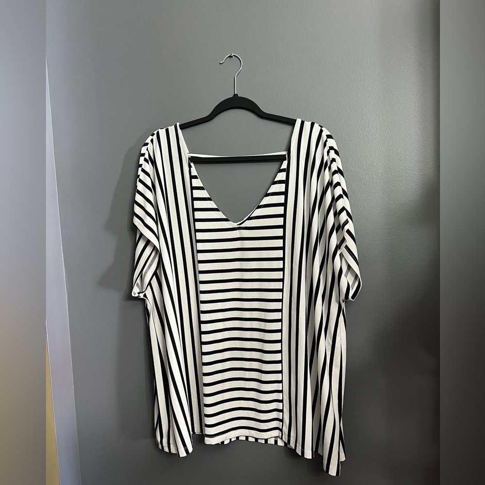 Pennington’s Stripped V Neck Blouse!